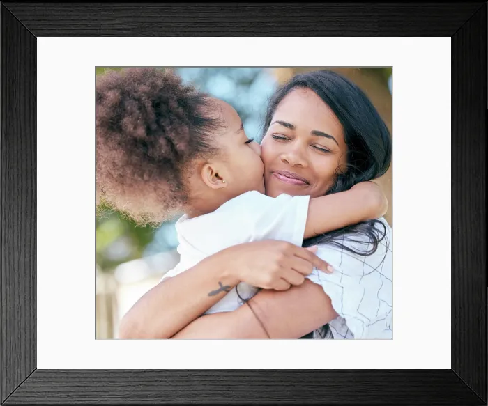 Framed Print : Mom, daughter and hug with kiss outdoor for mothers day Framed Print : Mom, daughter and hug with kiss outdoor for mothers day