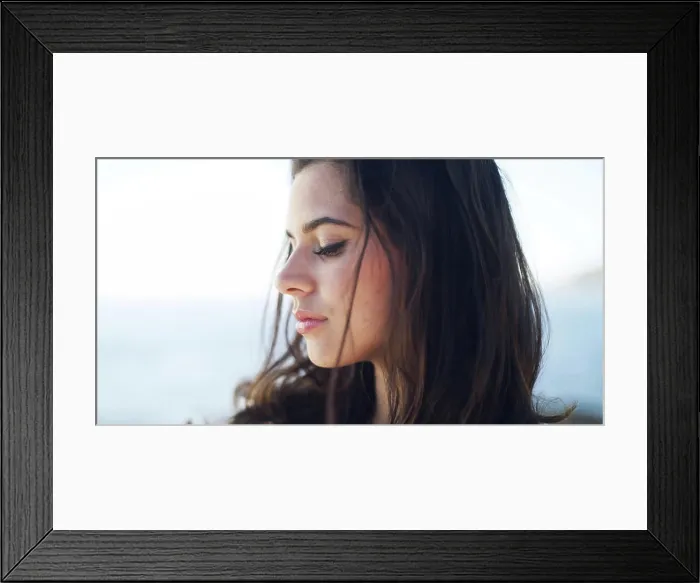 Framed Print : Serious, woman and thinking for travel at ocean for fresh air