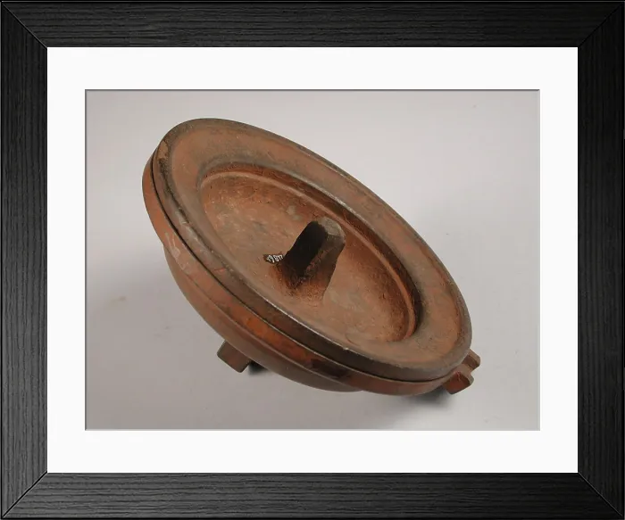 Framed Print : Two-piece round bronze mold for Porringer Framed Print : Two-piece round bronze mold for Porringer