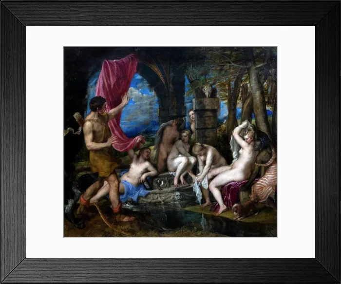 Framed Print : Diana and Actaeon, by Titian, 1556-9, National Gallery, London, England, UK, GB, Europe Framed Print : Diana and Actaeon, by Titian, 1556-9, National Gallery, London, England, UK, GB, Europe
