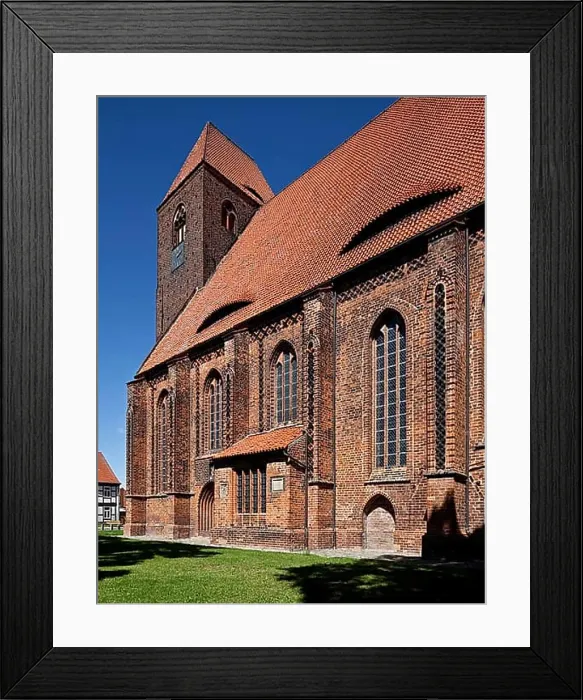 Framed Print : Werben Altmark Stadtkirche St Johannis 87715 Partial view from south-east with brick lattice friezes on buttresses Framed Print : Werben Altmark Stadtkirche St Johannis 87715 Partial view from south-east with brick lattice friezes on buttresses