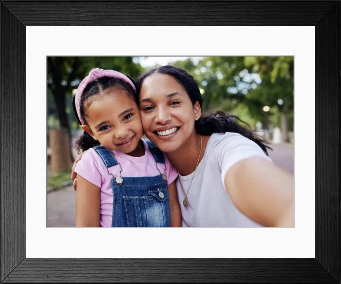Framed Print : Child, mother and selfie portrait of a mom and girl in a park with a happy smile outdoor Framed Print : Child, mother and selfie portrait of a mom and girl in a park with a happy smile outdoor