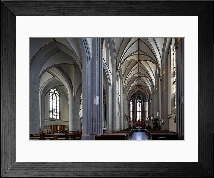 Framed Print : View from the southern nave to the north-east, St. Sankt, Saint Framed Print : View from the southern nave to the north-east, St. Sankt, Saint