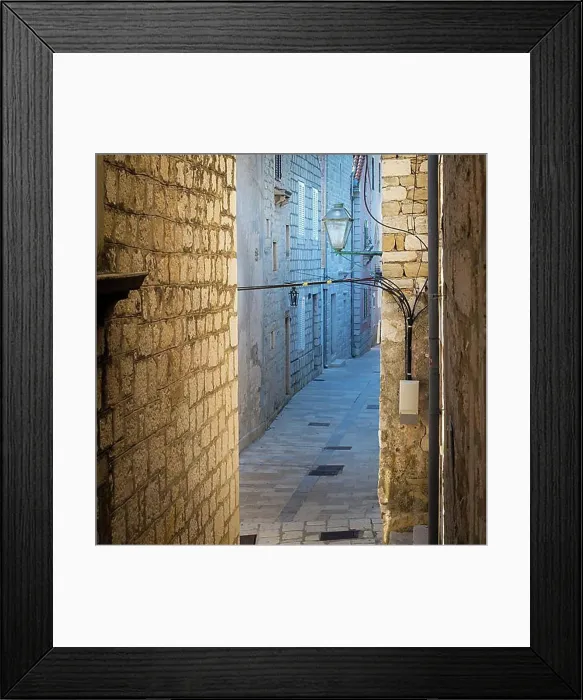 Framed Print : Narrow street at the old town of Rab Croatia Framed Print : Narrow street at the old town of Rab Croatia