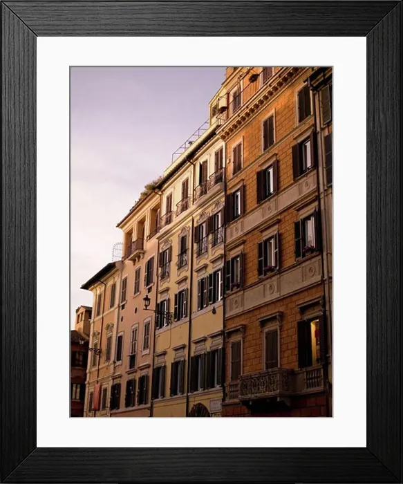 Framed Print : Apartments, Rome, Italy Framed Print : Apartments, Rome, Italy