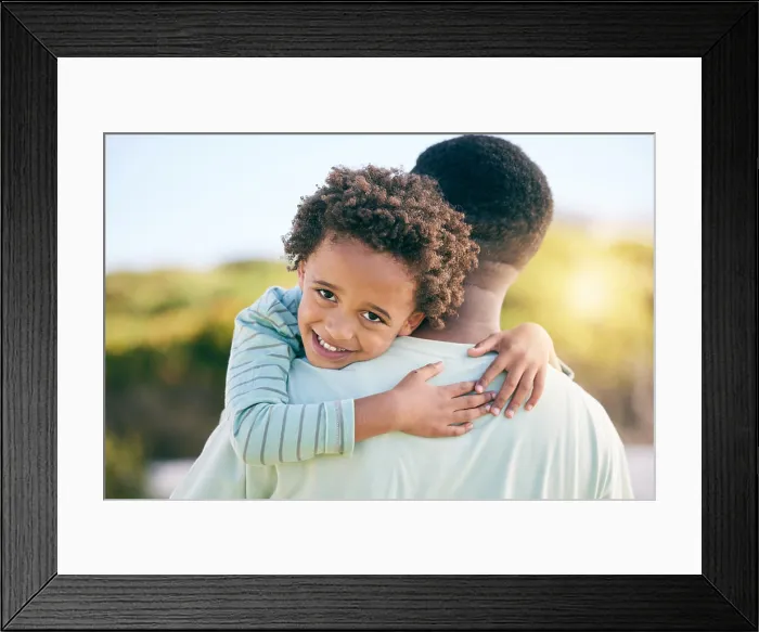 Framed Print : Hug, happy and portrait of a father with a child in nature for love Framed Print : Hug, happy and portrait of a father with a child in nature for love