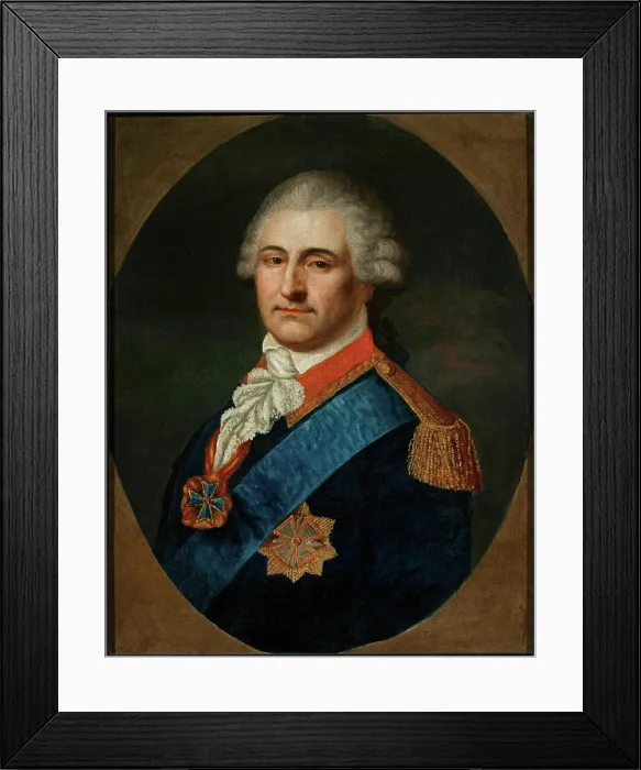 Framed Print : Portrait of Stanis Ava of August Poniatowski in a general uniform; LAMPS Framed Print : Portrait of Stanis Ava of August Poniatowski in a general uniform; LAMPS