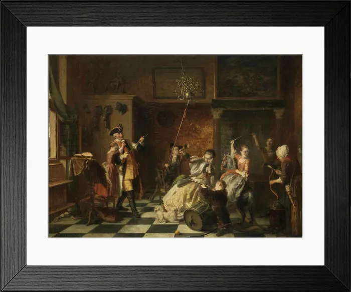 Framed Print : Thus the old sing, squeaks the boy (Parricides) (Children follow the example of their parents), David Bles, 1869 Framed Print : Thus the old sing, squeaks the boy (Parricides) (Children follow the example of their parents), David Bles, 1869