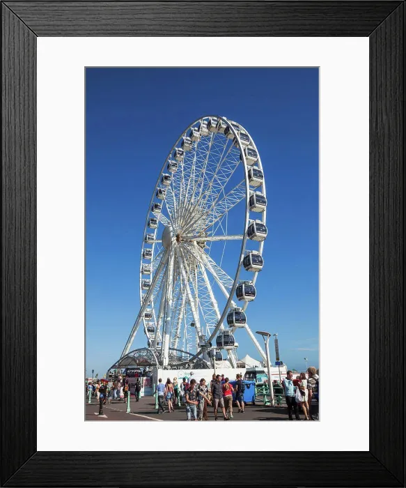 Framed Print : Tourists near a ferris wheel, Brighton Wheel, Brighton, East Sussex, England