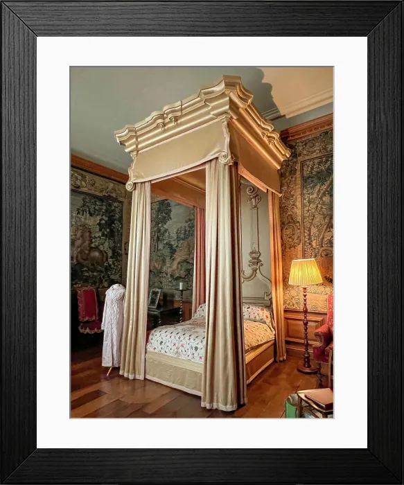 Framed Print : The Yellow Bedroom in Lyme Hall near Disley in Cheshire, England