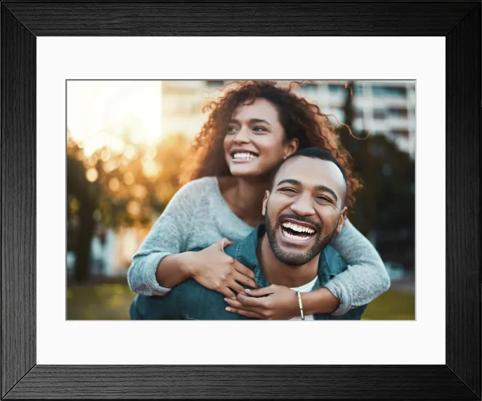 Framed Print : Nature, piggyback and couple in park with love Framed Print : Nature, piggyback and couple in park with love