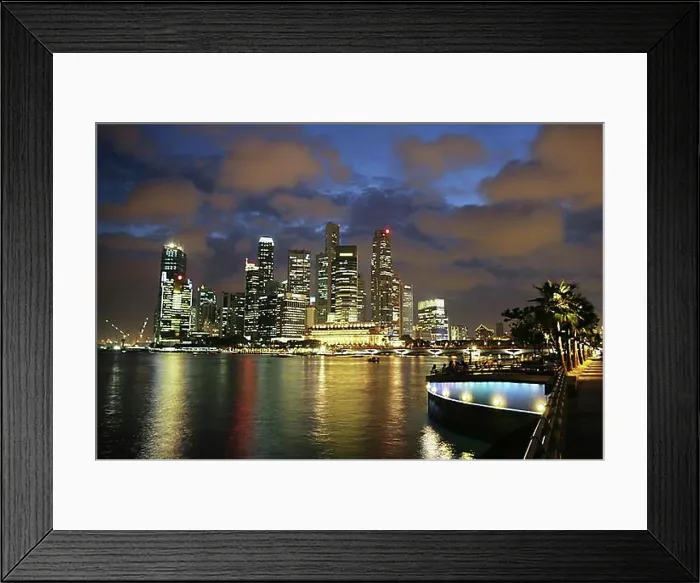 Framed Print : SGP, Singapore: City Skyline. | Framed Print : SGP, Singapore: City Skyline. |