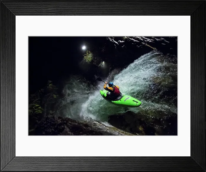 Framed Print : Whitewater kayaker going over sutherland falls, Revelstoke, British Columbia, Canada Framed Print : Whitewater kayaker going over sutherland falls, Revelstoke, British Columbia, Canada