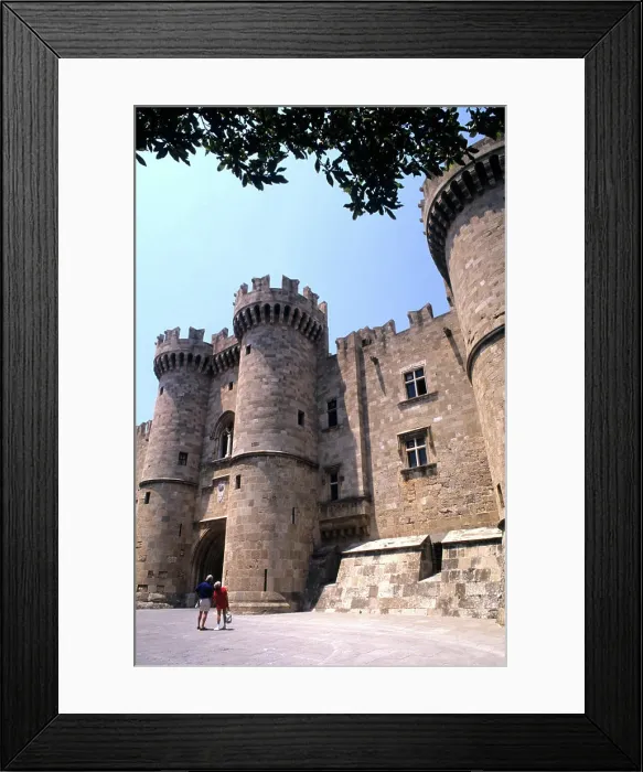 Framed Print : Tourist retired couple at Grand Masters Palace in Rhodes Greece (MR) Framed Print : Tourist retired couple at Grand Masters Palace in Rhodes Greece (MR)