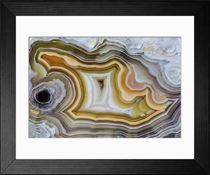 Framed Print : Laguna agate from Mexico