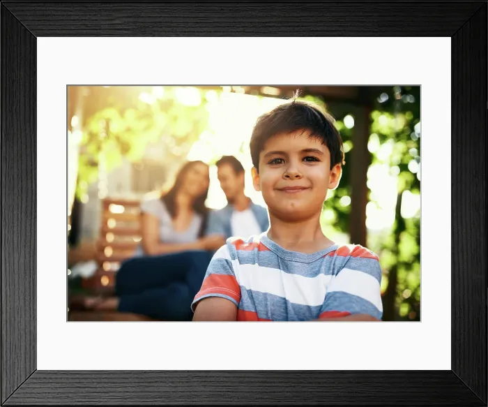 Framed Print : Happy boy, portrait and confidence with parents for childhood Framed Print : Happy boy, portrait and confidence with parents for childhood