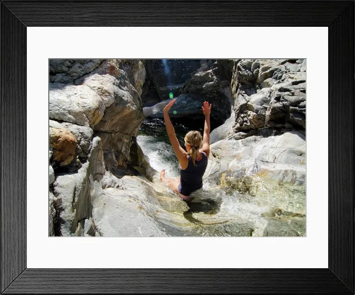 Framed Print : Swimming, Ashton Creek, near Enderby, British Columbia, Canada