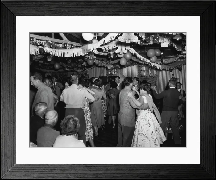 Framed Print : The dance which followed the stud cattle sales