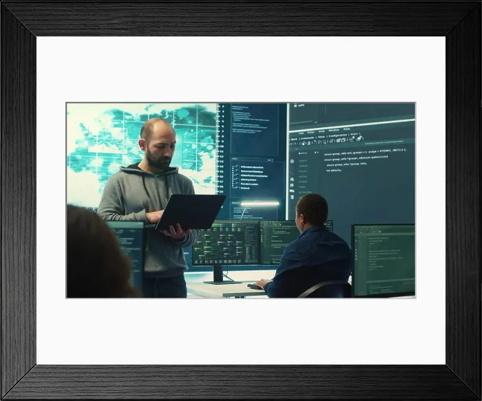 Framed Print : Hackers group using ransomware and phishing tactics to compromise computer networks Framed Print : Hackers group using ransomware and phishing tactics to compromise computer networks