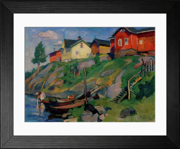 Framed Print : A country village in Finland by Braz Framed Print : A country village in Finland by Braz