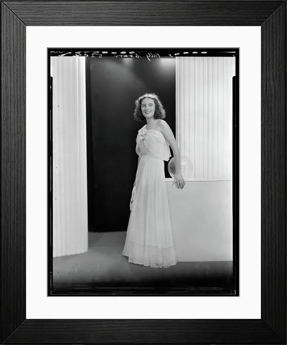 Framed Print : Miss Patty Evans gelatin silver negatives, black-and-white negatives Framed Print : Miss Patty Evans gelatin silver negatives, black-and-white negatives