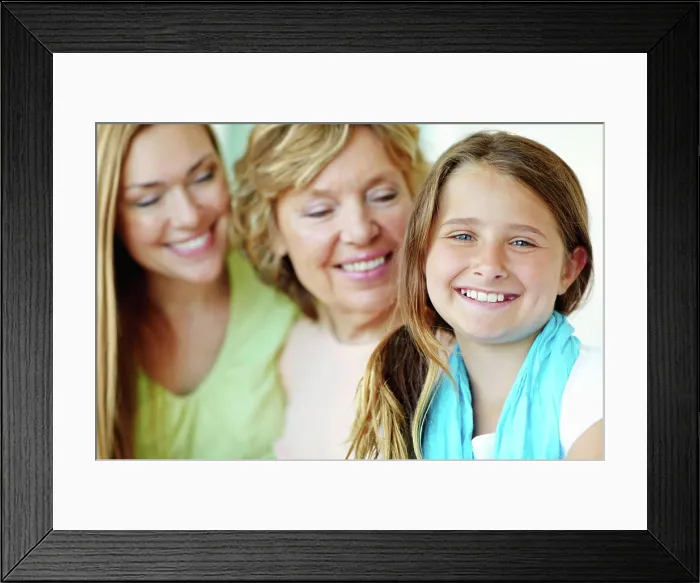 Framed Print : Girl, happy child and mother with grandmother for family generations with care