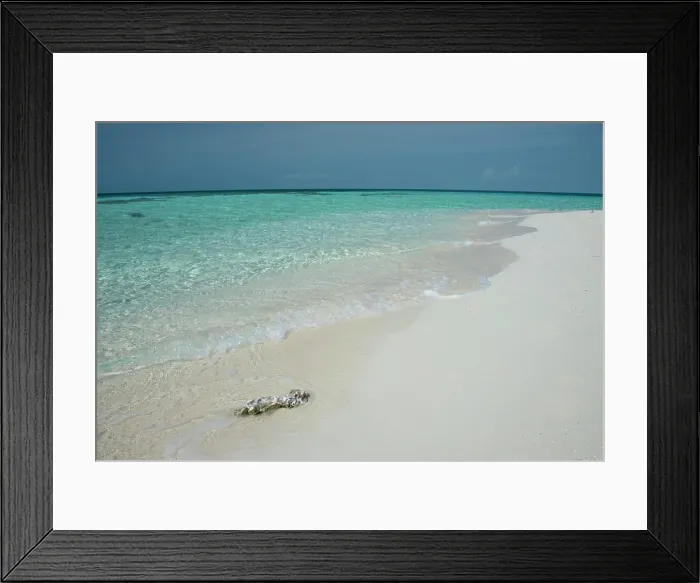 Framed Print : Belize. Goff Caye, a popular Barrier Reef island just offshore from Belize City