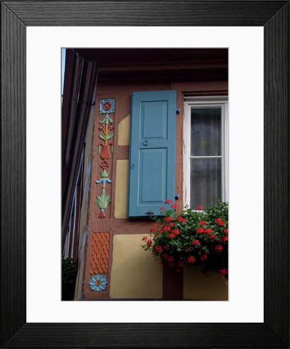Framed Print : Germany, Franconia, Rothenburg. Colorful half-timbered architecture Framed Print : Germany, Franconia, Rothenburg. Colorful half-timbered architecture