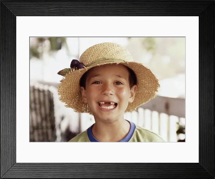 Framed Print : Portrait of a boy smiling