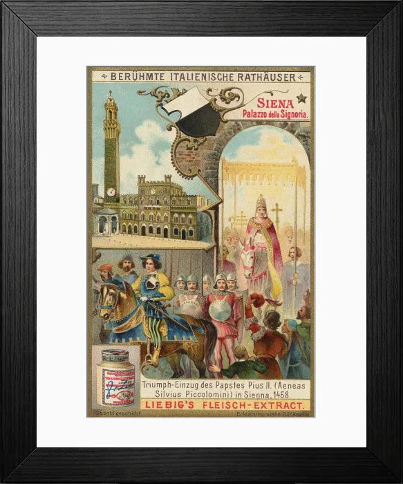 Framed Print : Serie berühmte italienische Rathäuser Framed Print : Serie berühmte italienische Rathäuser