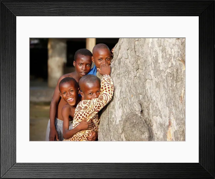 Framed Print : African children in Lome, Lome, Togo.06 / 05 / 2009 Framed Print : African children in Lome, Lome, Togo.06 / 05 / 2009