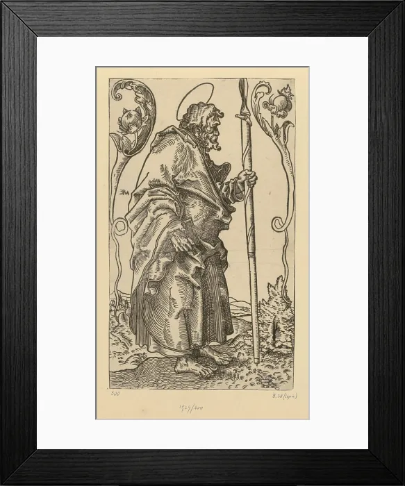 Framed Print : A 16th-century woodcut by an anonymous artist depicting the apostle Thomas Framed Print : A 16th-century woodcut by an anonymous artist depicting the apostle Thomas