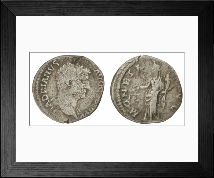 Framed Print : ﻿denarius. Hadrian (Roman emperor; 117-138), emperor