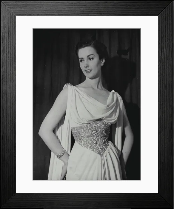 Framed Print : 'Quo Vadis' Sets The Fashion -- A Special 'Roman' dress show was held at Galeries lafayette in London