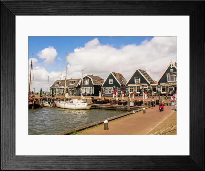 Framed Print : Sail boats docked in harbor Marken, Holland, Netherlands. (Editorial Use Only) Framed Print : Sail boats docked in harbor Marken, Holland, Netherlands. (Editorial Use Only)