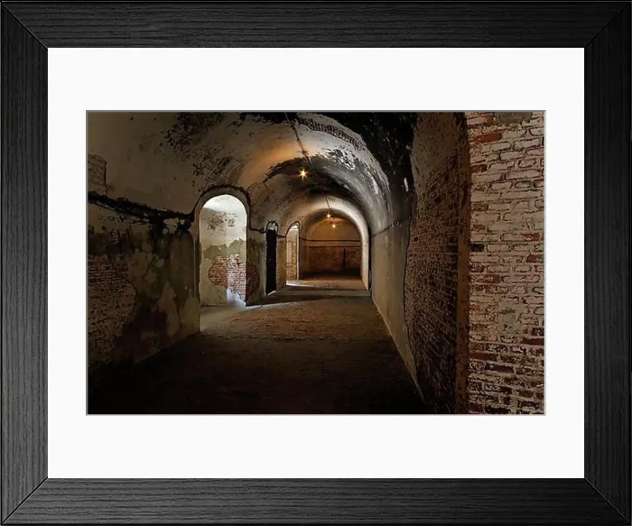 Framed Print : Corridor inside Fort Napoleon in Ostend, Belgium, Europe Framed Print : Corridor inside Fort Napoleon in Ostend, Belgium, Europe