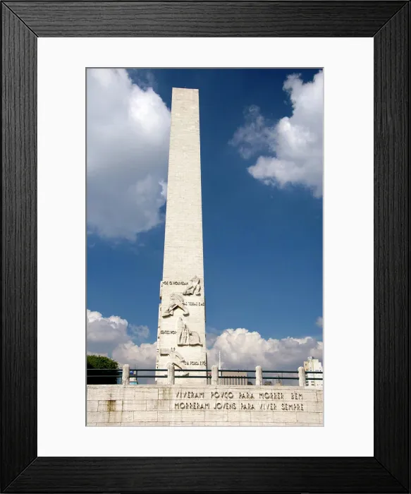 Framed Print : This Oblisk is a monument to the Tenentes Revolt of 1932 in Sao Paulo, Brazil