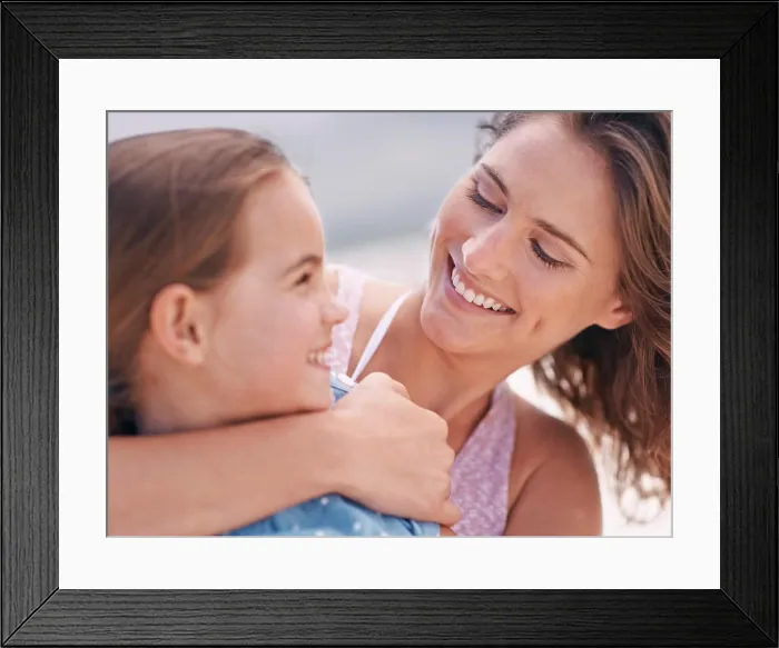 Framed Print : Happy mother, child and hug with love at beach for support Framed Print : Happy mother, child and hug with love at beach for support