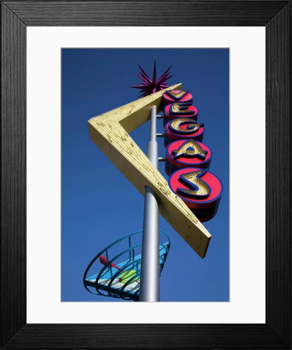 Framed Print : USA, Nevada, Las Vegas, Downtown, Fremont Street East, Vegas neon sign, morning Framed Print : USA, Nevada, Las Vegas, Downtown, Fremont Street East, Vegas neon sign, morning