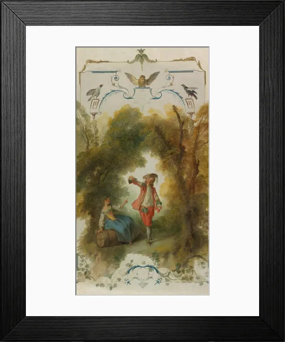 Framed Print : The Vineyard, c. 1723-1727. Nicolas Lancret (French)
