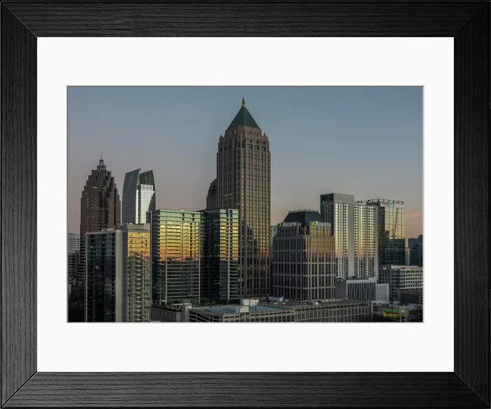 Framed Print : Skyline of Midtown Atlanta, Georgia at Dusk Framed Print : Skyline of Midtown Atlanta, Georgia at Dusk