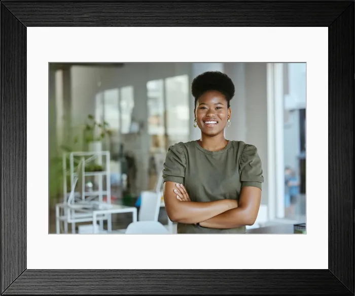 Framed Print : Black woman, portrait and business with confidence for career Framed Print : Black woman, portrait and business with confidence for career