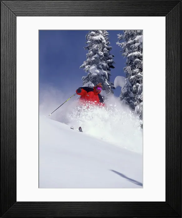 Framed Print : Cat Powder Skiing near Revelstoke, British Columbia, Canada