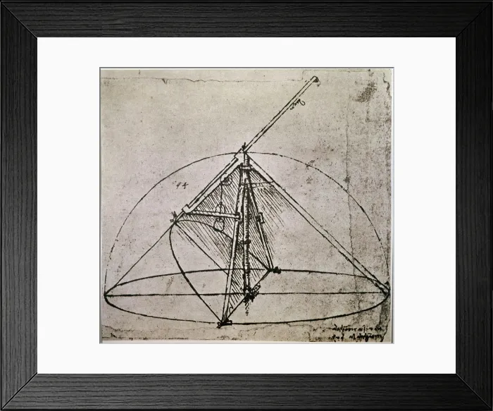 Framed Print : Measuring Instruments Leonardo da Vinci 1452-1519 Florentine