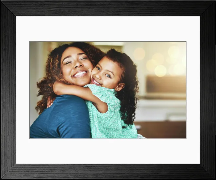 Framed Print : Hug, love and mom with child, home and affection for woman in living room Framed Print : Hug, love and mom with child, home and affection for woman in living room