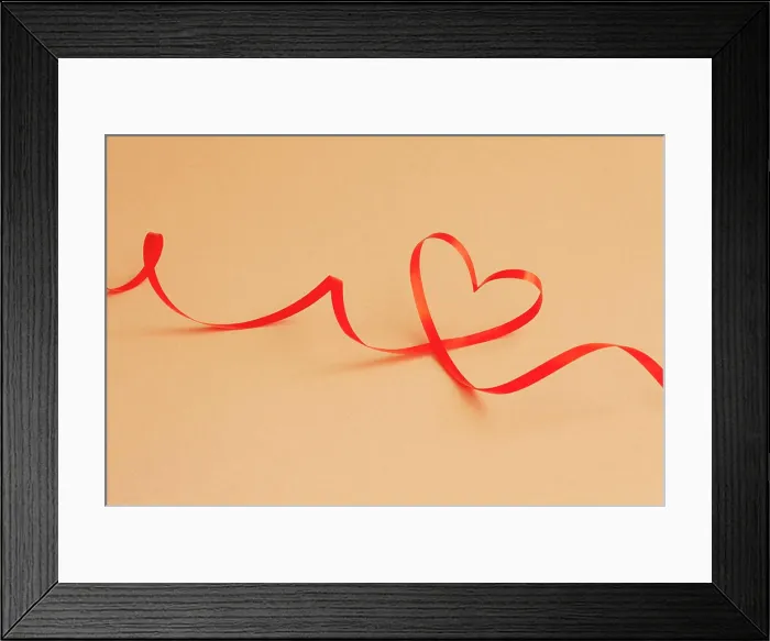 Framed Print : Heart Shaped Ribbon Framed Print : Heart Shaped Ribbon