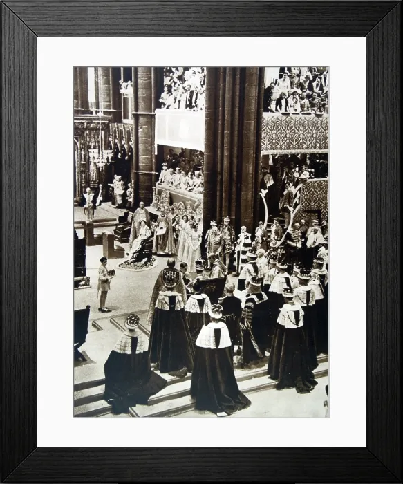 Framed Print : Coronation of British King George VI in Westminster Abbey Framed Print : Coronation of British King George VI in Westminster Abbey