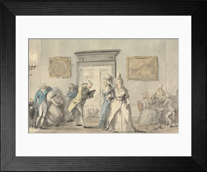 Framed Print : A Soiree, Henry William Bunbury