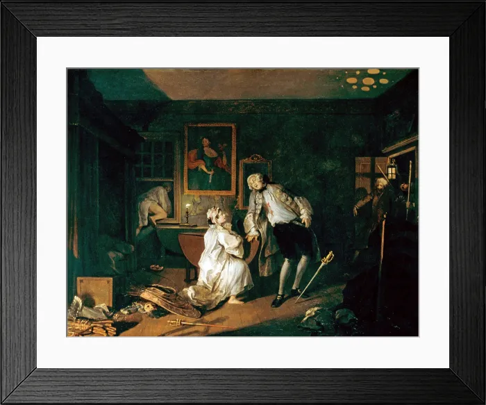 Framed Print : Marriage a la Mode: The Bagnio, 1743