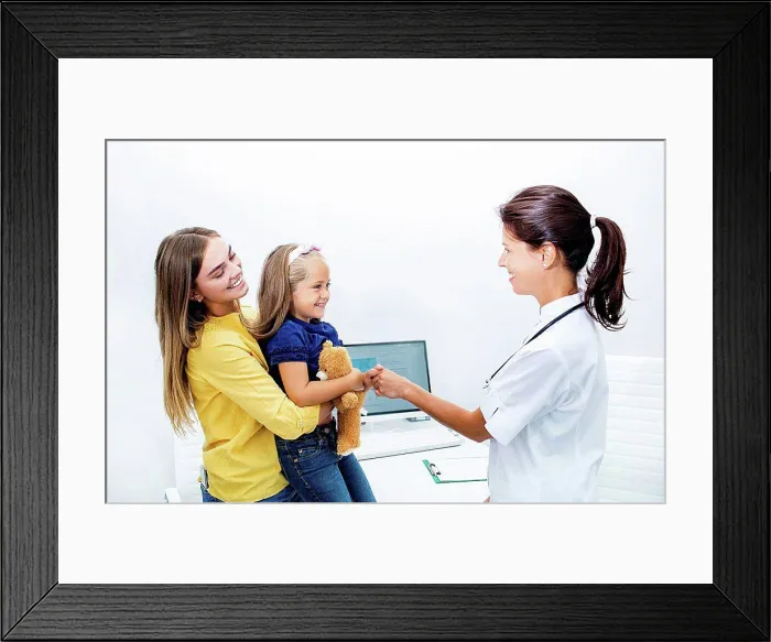 Framed Print : Paediatric consultation